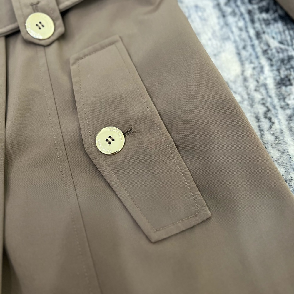 Calvin Klein Women’s Trench Coat with Belt - Picture 3 of 7